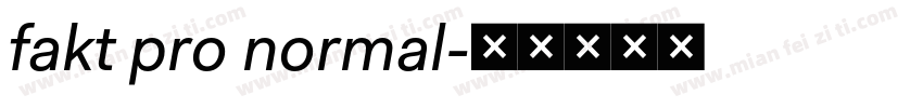 fakt pro normal字体转换